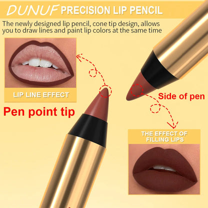 Waterproof Matte Lipliner Pencil Dark Red Contour Tint Lipstick Long Lasting Non-stick Cup Lip Liner Sexy Lips Makeup...