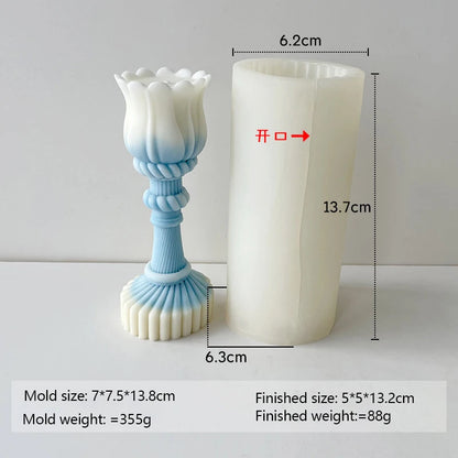 Budding Open Flowers Silicone Candle Mold Mini Flower Soap Gypsum Crafts Resin Mould DIY Chocolate Ice Cake Baking Molds