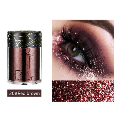 36 Colors Monochrome Eyeshadow Glitter Sequins High Gloss Face Body Glitter Pearlescent Easy-to-color Eye Shadow...