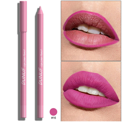 Sexy Red Matte Lipstick Pencil Nude Brown Lip Liner Pencil Contour Tint Makeup Waterproof Rose Pink Crayon Lipliner Pen...