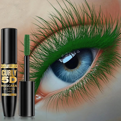 9 Colors 5D Silk Mascara with Big Eye Waterproof Lengthened Sweat-proof Long Lasting Purple Green Black Mascara Korean...