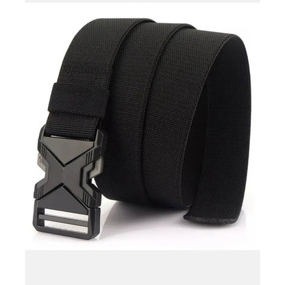 The New Men's 125cm Buckle Belt Nylon Braided Lightweight Breathable Daily Commuter Men's Belt