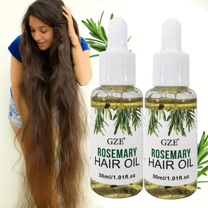 2 pack GZE Rosemary Oil For Hair Rosemary Scalp Hair Oil, All Type & Texture | Straight, Waves & Chemically Hairs Strengthens