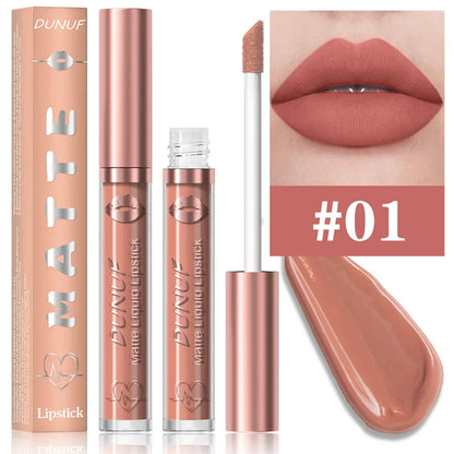 18 Color Waterproof Lip Gloss Nude Apricot Matte Liquid Lipstick Transparent Lip Oil Sexy Rose Red Velvet Matte Lipstick Make Up - Kimlud