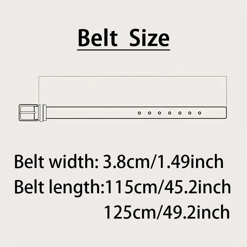 Genuine Leather For Men's High Quality Buckle Jeans Cowskin Casual Belts Business Cowboy Waistband Male Fashion Designer 2024New - Kimlud