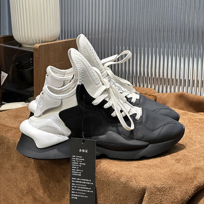 FNew Fashion Man Casual Shoes Cowhide Leather Round-toe Men Sneakers Lace-up Sports Shoes Outdoor Camping Trainers Driving Shoes