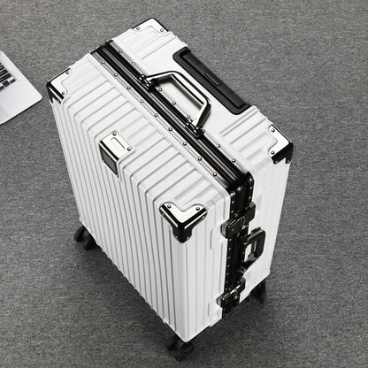Travel Suitcase Aluminum Frame 20 Inch Carrier Suitcase 0n Wheels Durable Password Suitcase 26/28/30  Large Capacity Luggage