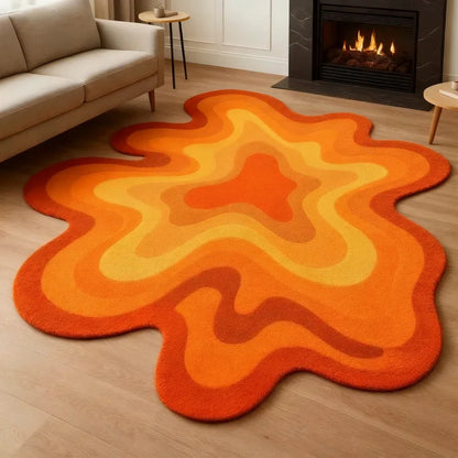 VIKAMA Dopamine Abstract Plush Rug Soft And Comfortable Irregular Shaped Rug For Living Rooms And Bedrooms Home Decoration - Kimlud