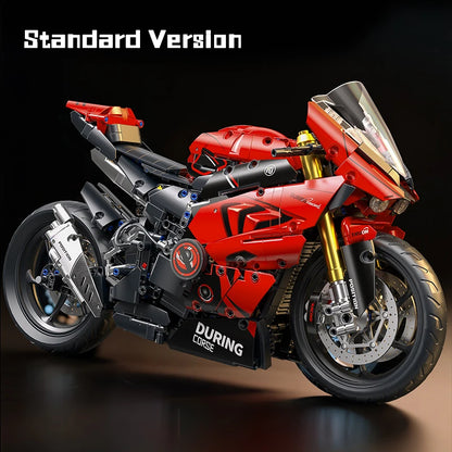 TOYLINX High-Tech 2024PCS 1:5 Scale Motorcycle Building Blocks City Motorbike Locomotive Modular Bricks Model Toys For Kid Gifts