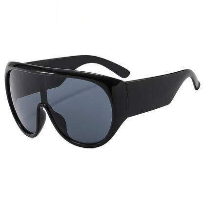 New Fashonable Oversized One-piece Luxury Sunglasses For Women Men Big Goggles Sports Sun Glasses Trendy Shades UV400 Eyewear - Kimlud