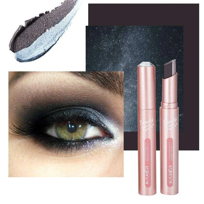 Waterproof Double Color Eye Shadow Stick - Gradient, Sweat-proof, and Smudge-proof Makeup Tool for Easy and Long-lasting