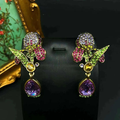 Gao Ding, A Well-known Designer in Europe and America, with The Same Heavy Industry Luxury Inlaid Colorful Crystal Necklace