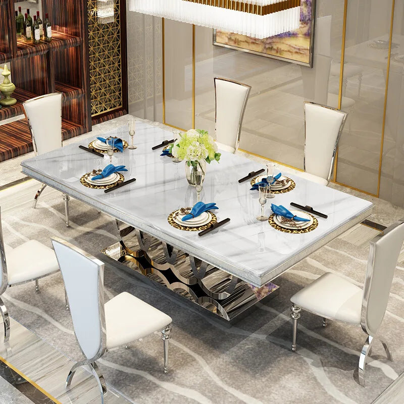 Home Furniture Luxury Modern Dining Room Sets Dining Table and Chairs Dining Table Sets Comedores Mesa De Comedor - Kimlud