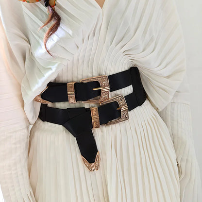 Female Waist Gothic Elastic Corset Belt Female Stretch Cummerbunds High Quality Luxury Designer Black Punk Wide Belts...