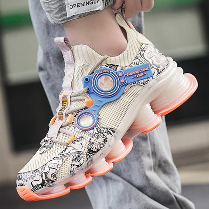 YRZL Men Sneakers Tenis Luxury Designer Shoes Mens High Quality Platform Sneakers Fashion Blade Loafers Running Shoes for Men