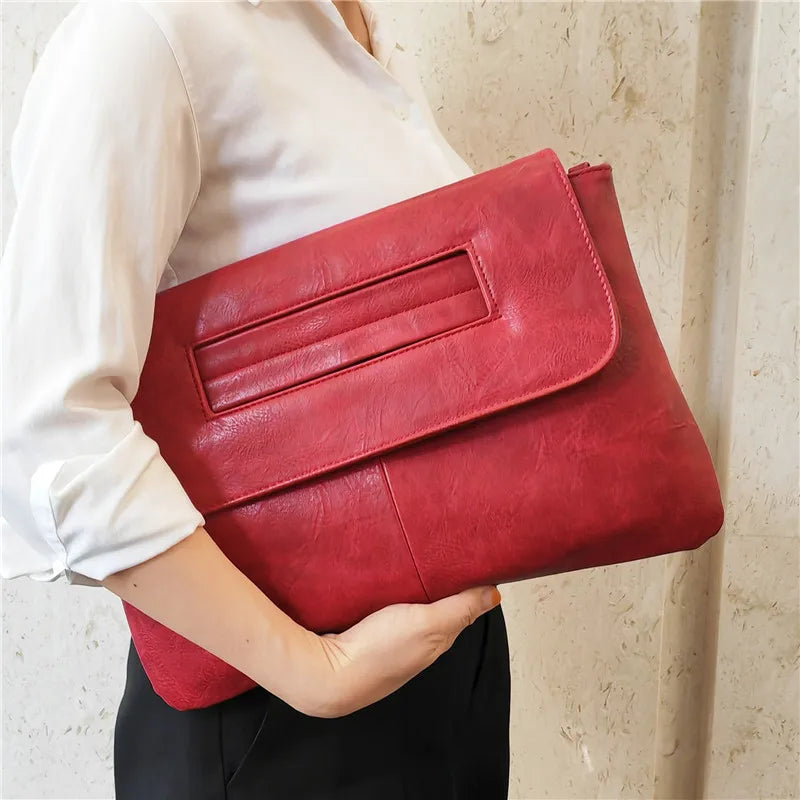 PU Leather Handbag Fashion Women's Envelope Clutch Bag Female Crossbody Bags Ladies Messenger Laptop Tablet Storage Bags