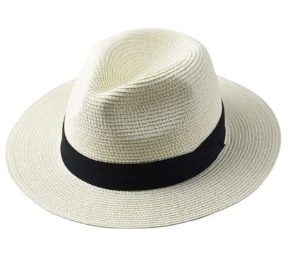 XL Big Head 63CM Summer Beach Woven Sun Hats Men Women Plus Size Jazz UV UPF 50+ Sun Protection Travel Panaman Straw...