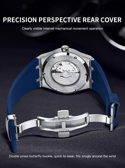 Specht&Sohne New 40MM Mechanical Watch For Men Grey Color Sports Wristwatch Japan Miyota 8215 Automatic Watch 50M Waterproof