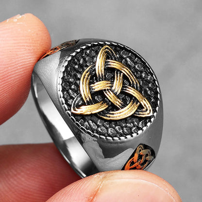 Viking Celtic Knot Stainless Steel Men Rings Punk New In For Male Women Fashion Jewelry Creativity Gift Wholesale Dropshiping