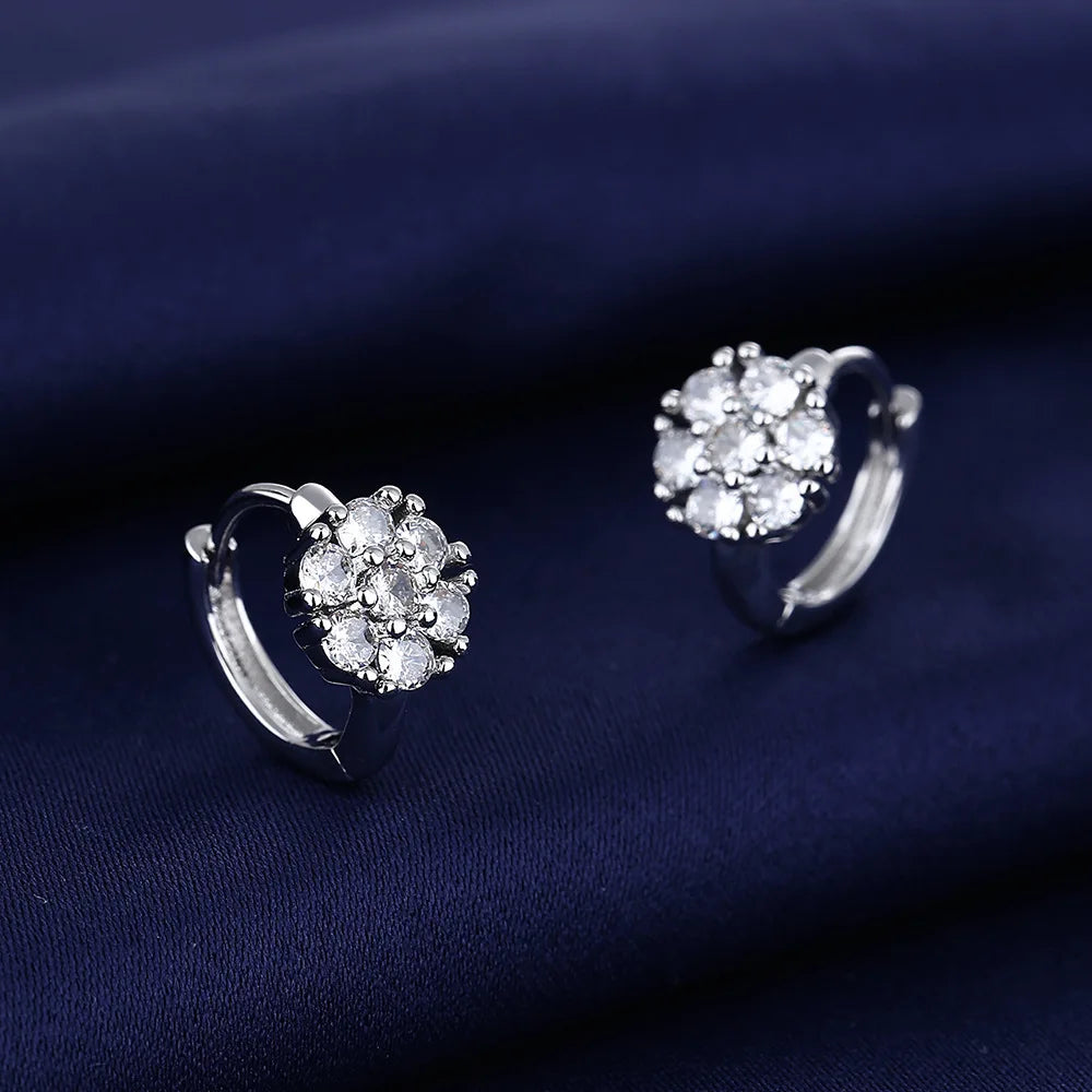 Wholesale Sweet Sapphire Earrings Jewelry Oval Shape Zircon Gemstone Stud Earrings Accessories Women Wedding Engagement...