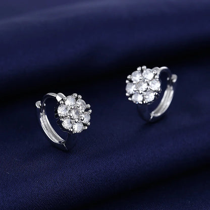 Wholesale Sweet Sapphire Earrings Jewelry Oval Shape Zircon Gemstone Stud Earrings Accessories Women Wedding Engagement...