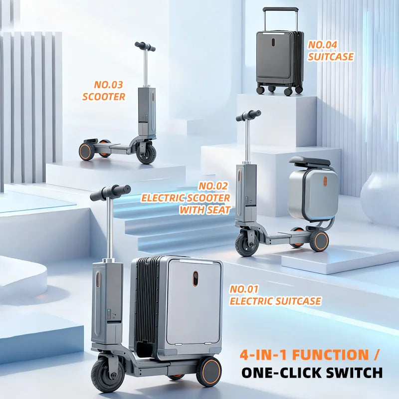 Smart Riding Trolley Luggage Electric Box Spinner Automatic Moving Trolley Suitcase Scooter,electric Carry Ride on...