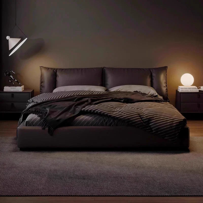 180X200cm Double Luxury King Size Bed with Office Headboards Racks and Frame Bedroom Sets Full Set Furniture Bed with...