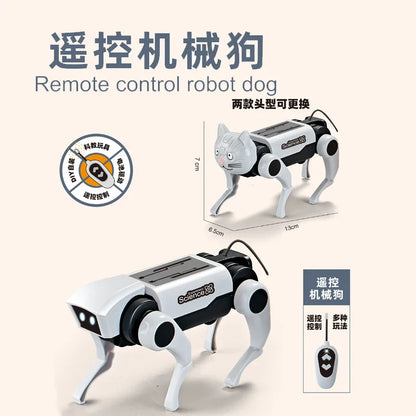 Science Teaching Assembling Set Powered Learning Model Walking Animal Kids Education Toys DIY Solar Robot Dog Mechanical Cat Toy