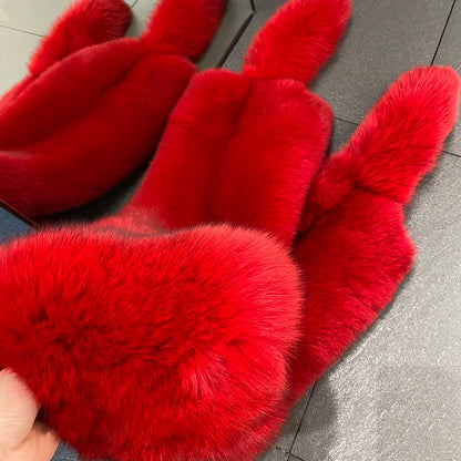 YOLOAgain 2025 Winter Warm Luxury Real Fox Fur Scarf Women Natural Fox Fur Scarf Shawl Female