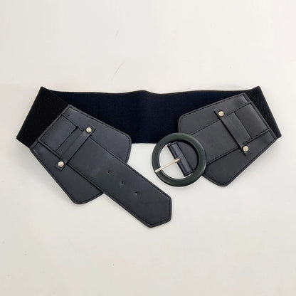 Red Wide Stretch Cummerbunds Female Waist Elastic White Corset Belts For Women Big Plus Size Dress Belt Easy Waistband...