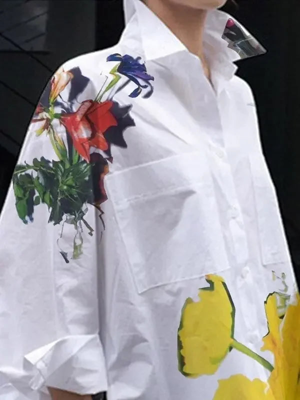 Modigirl 2025 Women‘s Long Sleeves Blouse Shirts with Pockets Summer Spring New Fashion Urban Casual Blouse Tops for Woman - Kimlud