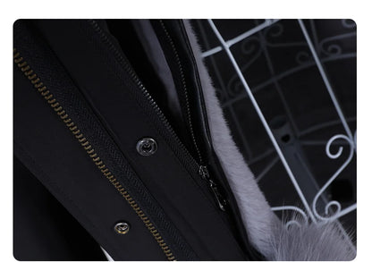 2023 Super Hot  Winter Jacket Hooded Long Overcoat Parkas Female Clothes Removable Real Fox Fur Collar Coats Woman