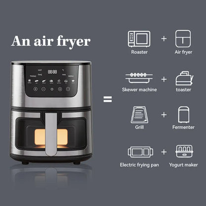 1250W Oil Free Air Fryer Oven LED Touch Panel Air Fryer Air Fryer Toaster Oven Combo with Presets Roast, Bake, Broil and...