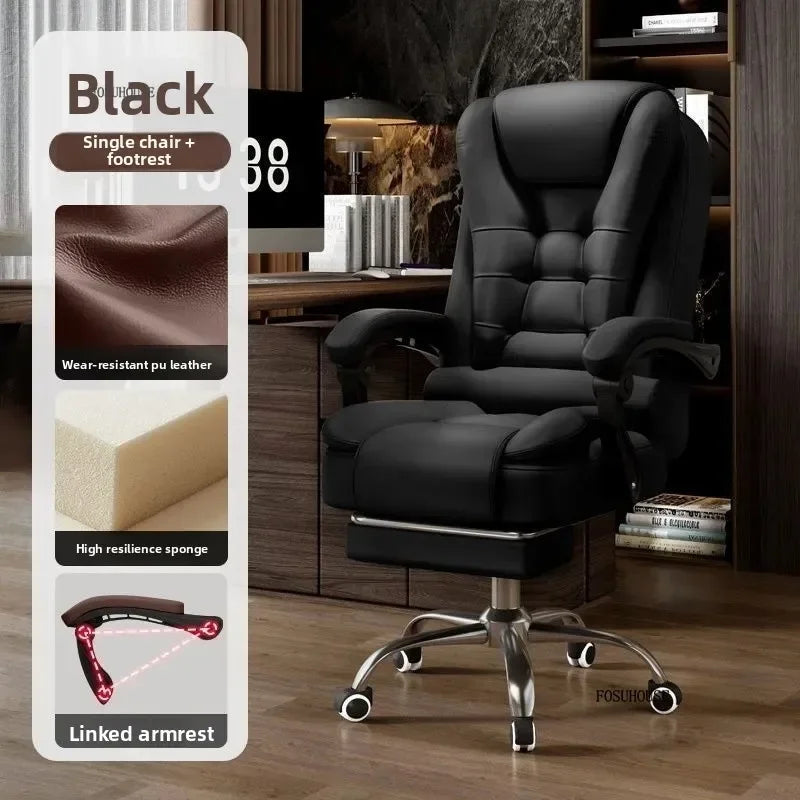 European Style Computer Office Chairs Home Reclining Backrest Adjustable Ergonomic Lift Swivel Chair Modern Office Boss...
