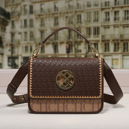 CH Solid Design Shoulder Bag Dark Letter Embossed Ladies Party Bag Exquisite Luxury Brand Fashion Design Handbag Classic...