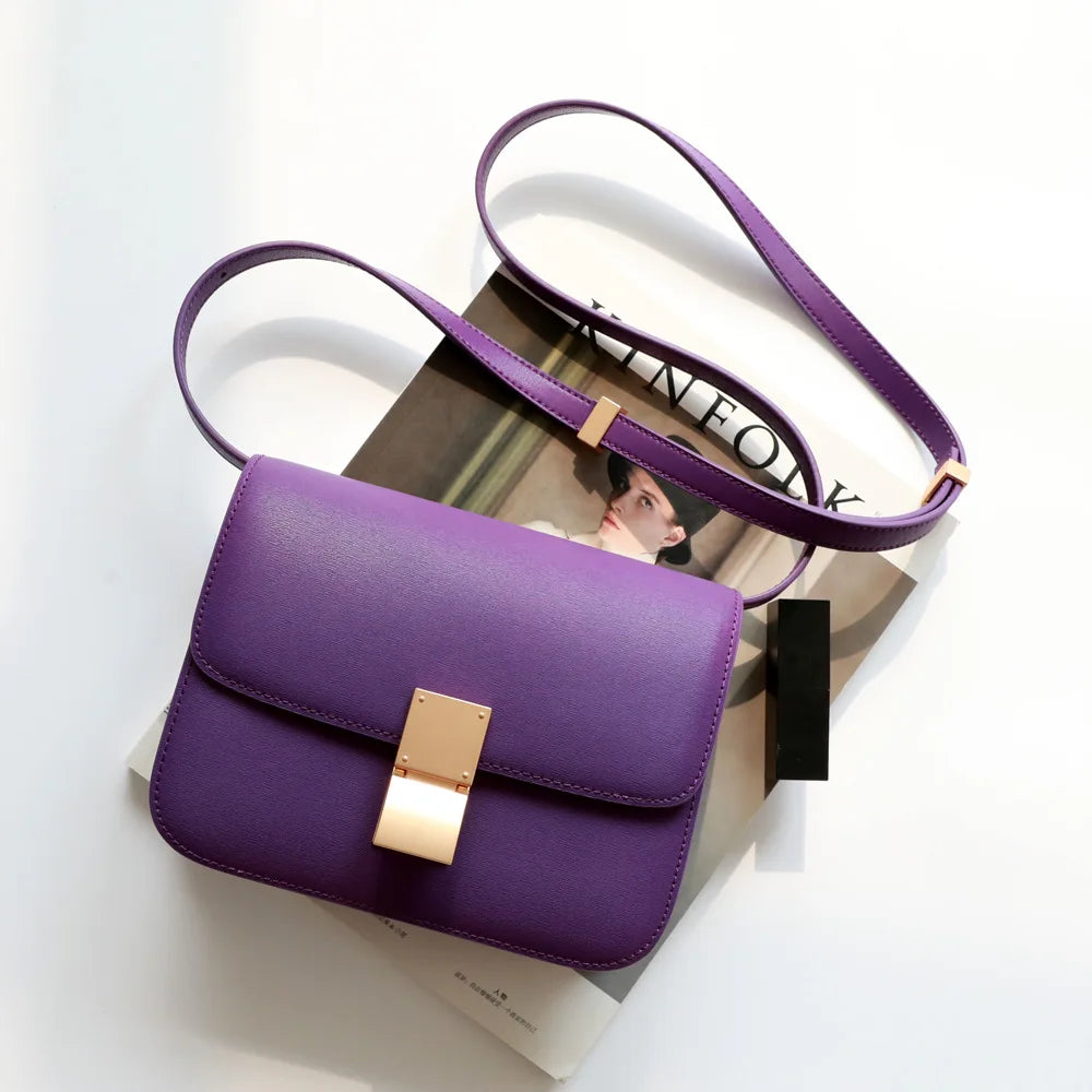 UBELLIN Large Women Handbag Bag Single Flap Lock Fashion Interior Compartment Solid Luxury Shoulder Bags Handbags 2024 - Kimlud