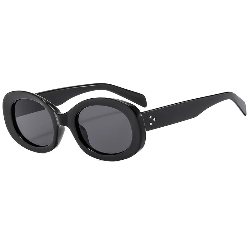 Versatile Fashion Sunglasses New Oval Frame Sun Glasses Retro Small Frame Eyeglasses Y2K Street Photo Glasses Female - Kimlud