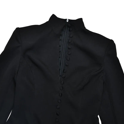 Leosoxs Office Dress Women Autumn Trend Single Breasted Stand Collar Simple Elegant Solid Street Commute Skinny Suit...