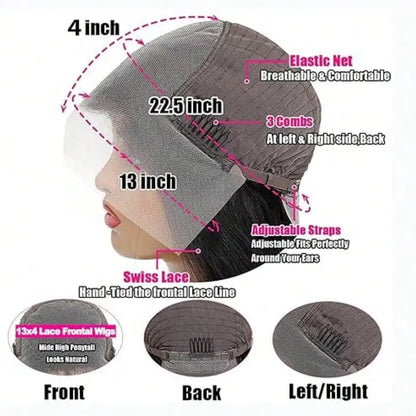 Colored Highlight White Black Body Wave Transparent 13x4 HD Lace Frontal Wigs for Women Brazilian Human Hair Wig 200...