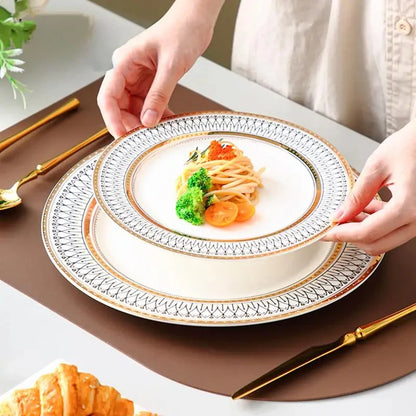 European style ceramic desserts, salad plates, restaurants, light luxury dishes, kitchen utensils - Kimlud