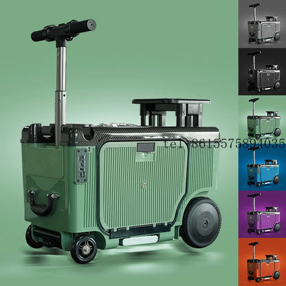 2026 4-Wheel Smart Ride-On Suitcase for Elderly/Kids - 8km/h, 150kg Load, Cabin-Friendly (3C Certified Battery) - Saudi Approved - Kimlud