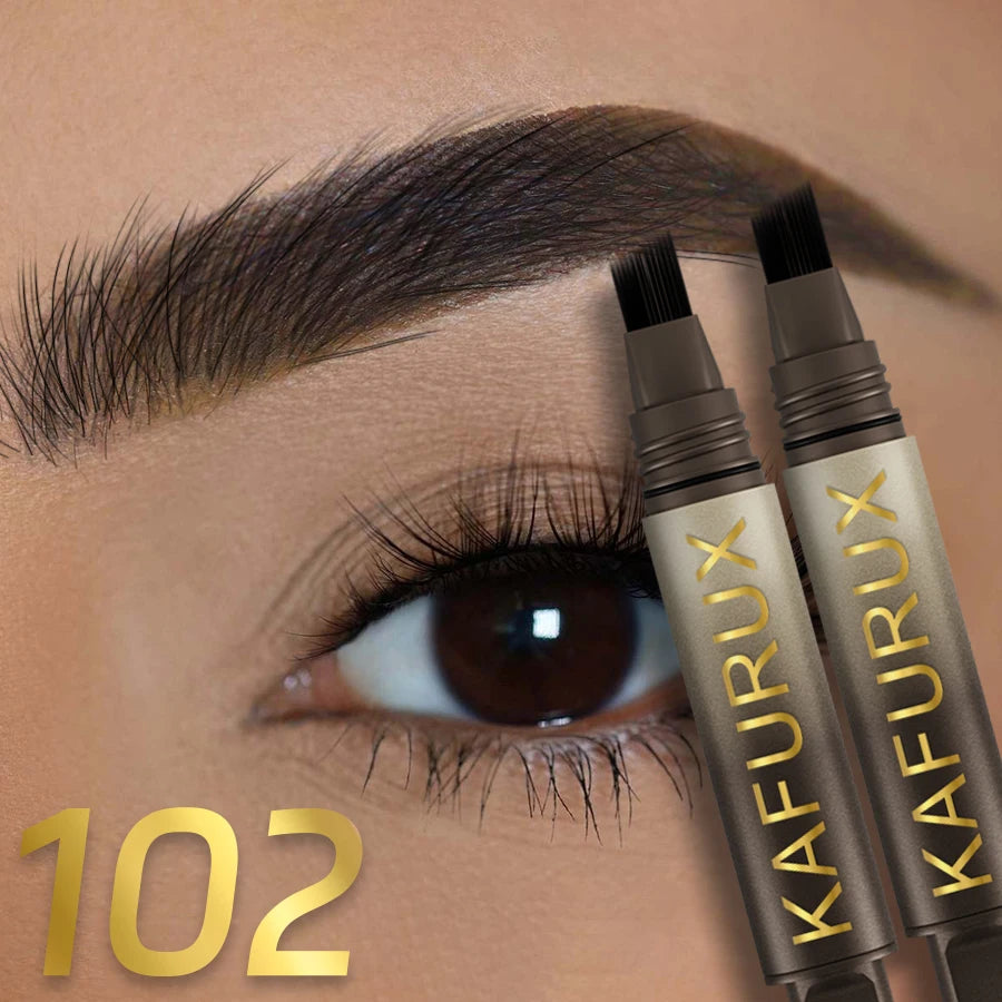 3D Dye Eyebrow Pencil Hairling Anti-smudge Waterproof Long Lasting Black Brown Large Brush Natural Wild Eyebrow Enhancers Cream