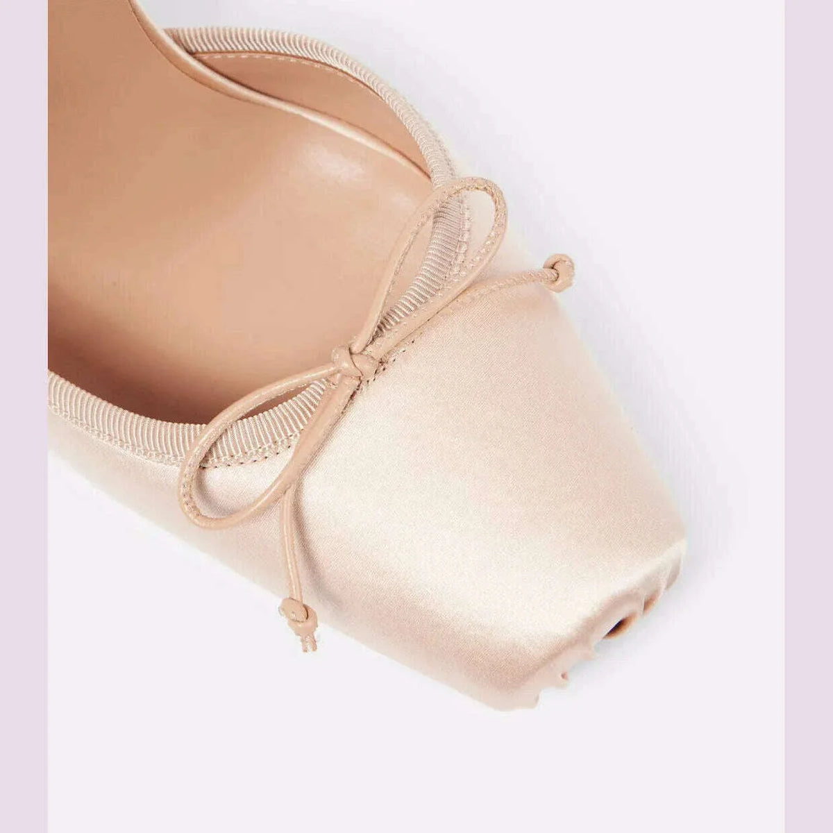 Balck Stain Lace Up Ballet Shoes Girl Pink Square Toe Bow Tie Stiletto Heel Ankle Strap Slingback Elegant Summer Sexy Pumps