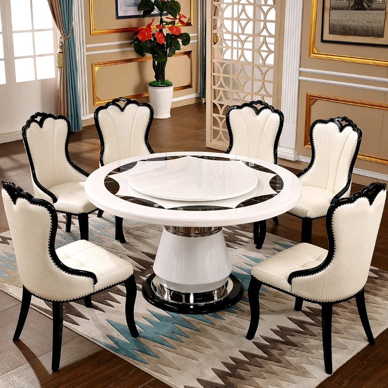 Side Round Dining Table Console Center Luxury Lounge Portable Dining Table Service Bistro Mesas De Jantar Living Room Furniture
