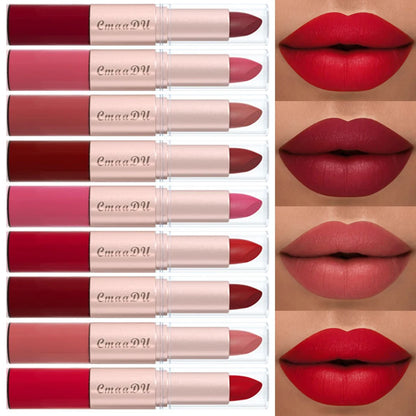 1/3Pcs Double Head Matte Lipstick Sexy Red Lip Gloss Set 2 in 1 Matte Lip Stick Non-stick Cup Lasting Waterproof Makeup Beauty