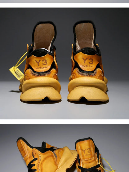 Handcrafted Casual Shoes For Men In Calf Leather Round-toe Men's Sneakers Women's Sneakers Sports Shoes For Women Size 35-46 - Kimlud