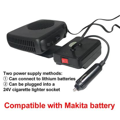 150W Car Electrical Heater For Makita Batteries (No Battery) USB Connection Power Heating Winter Fast Heating Defroster Defogger