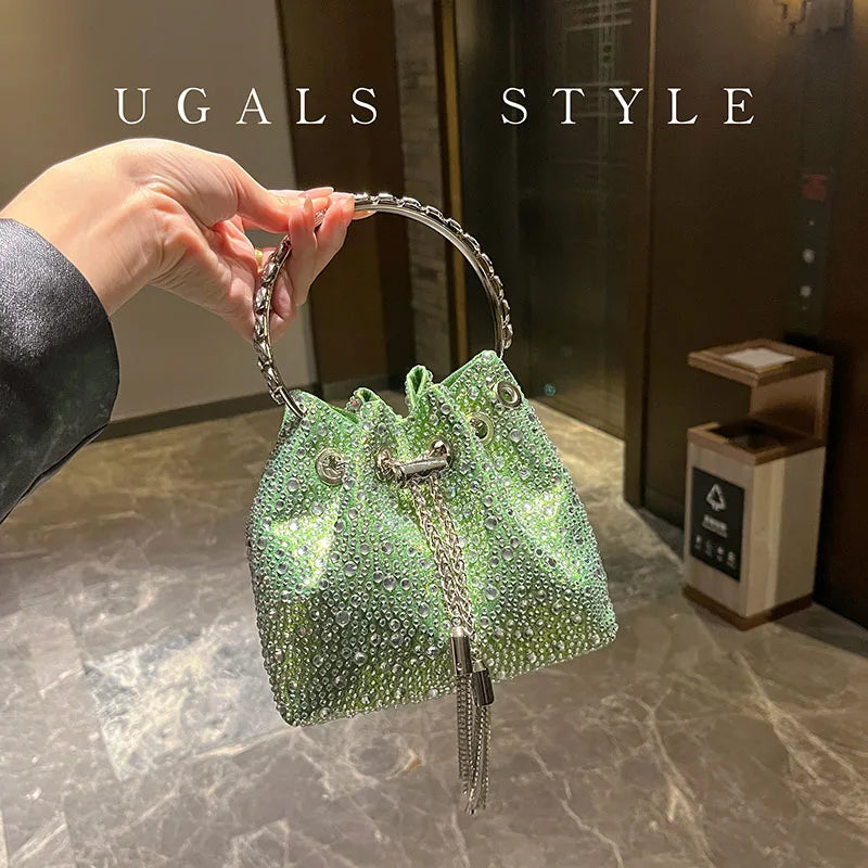 Rhinestone Bag Evening Clutch Bag Purses And Handbag Luxury Designer Shoulder Bag Shiny Crystal Clutch Purse Bucket Bag...