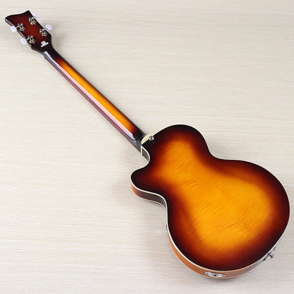 Sunburst 4 Strings Violin Bass Guitar 41 Inch Violin Guitarra Flame Maple Body High Gloss Finish | Kimlud Professional...