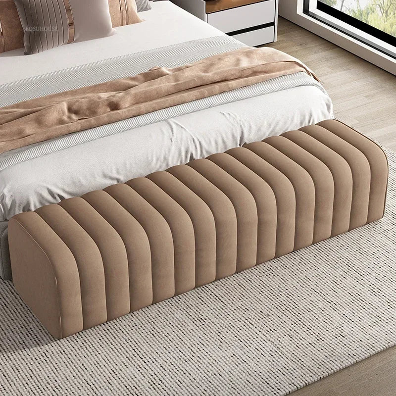 Nordic Shoe-changing Stool Home Furniture Doorway Ottoman Simple Comfortable Soft Bag Bench Cloakroom Sofa Side Stools h - Kimlud